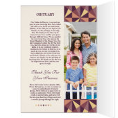 Modèle funèbre imprimable de programme (Intérieur (Gauche))