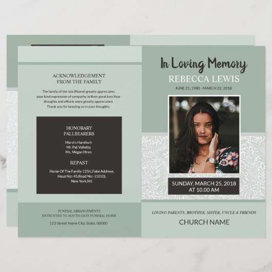 Modèle funéraire (Devant / Derrière)