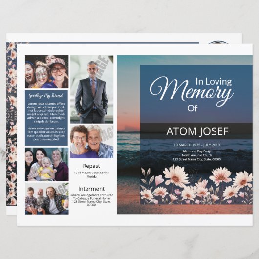 Modèle funéraire (Devant / Derrière)