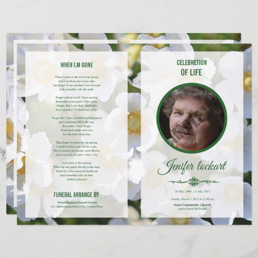 Modèle funéraire (Devant / Derrière)