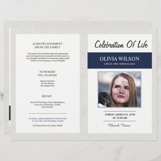 Modèle funéraire (Devant / Derrière)