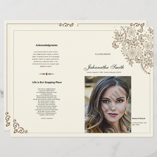 Modèle funéraire (Devant / Derrière)