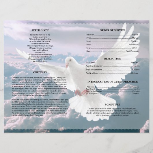 Modèle funéraire Angel colomve (Dos)