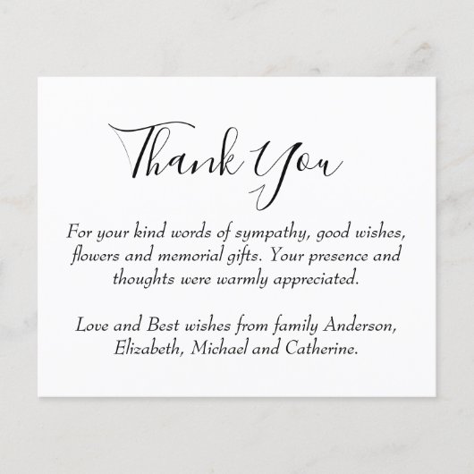 MODÈLE funéraire du Merci BUDGET (Devant)