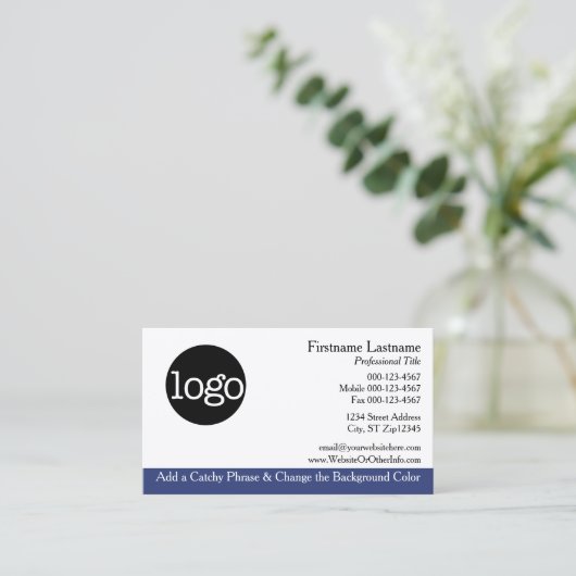 Modèle général de carte de visite avec logo (Debout devant)