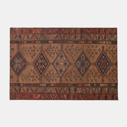 Modèle géométrique de tapis Perse Brown (Devant)