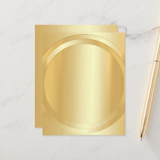 Modèle Glamour Gold Personnalisé Ajouter Votre Tex (Devant/Arrière en situation)