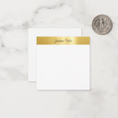 Modèle Gold Blanc Calligraphié Nom du script (Devant/Arrière en situation)