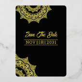 Modèle Gold Foil de la carte d'invitation de luxe (Verso)