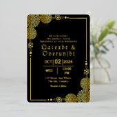 Modèle Gold Foil Invitation de luxe (Debout devant)