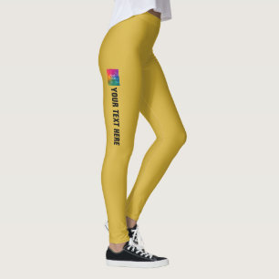 Modèle Gold Leggings Ajouter Logo Nom Texte Ici