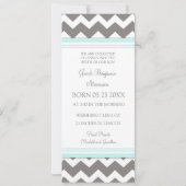 Modèle gris bleu Nouveau Faire-part de naissance b (Dos)