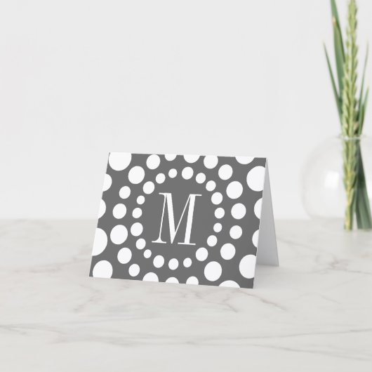 Modèle gris initial Monogramme noir intérieur (Devant)