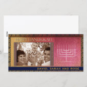 Modèle HEUREUX de carte de voeux de photo de (Devant / Derrière)