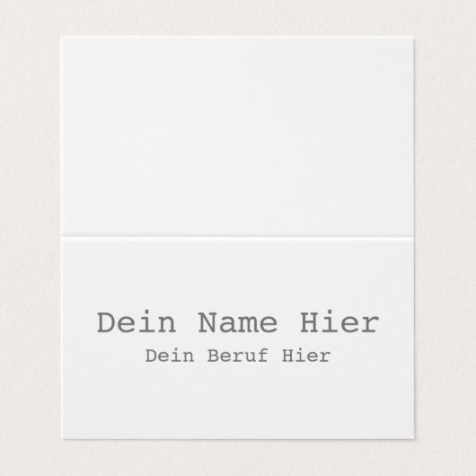 Modèle horizontal de carte de visite pliante - (Extérieur déplié)