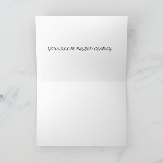 Modèle horizontal de carte de voeux (Intérieur)