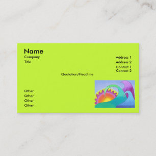 Modèle instantané vert de carte de visite