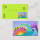 Modèle instantané vert de carte de visite (Devant / Derrière)