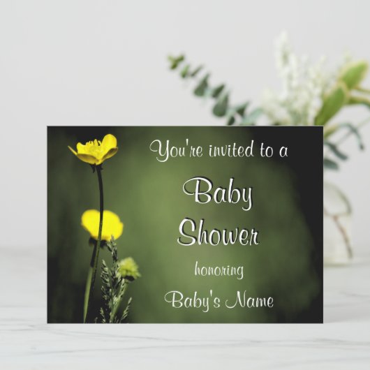 Modèle Invitation baby shower (Debout devant)