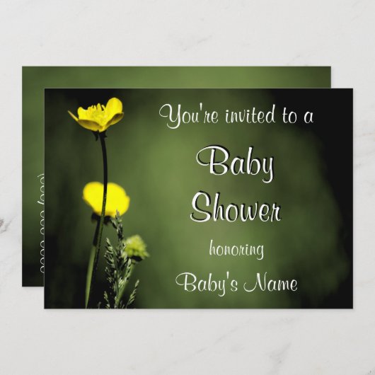 Modèle Invitation baby shower (Devant / Derrière)