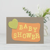 Modèle Invitation baby shower (Debout devant)