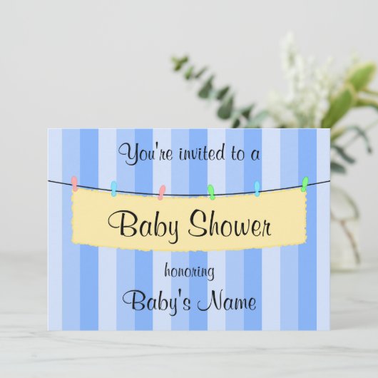 Modèle Invitation baby shower (Debout devant)