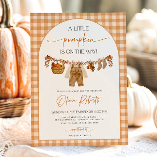 Modèle Invitation Baby shower petit Citrouille