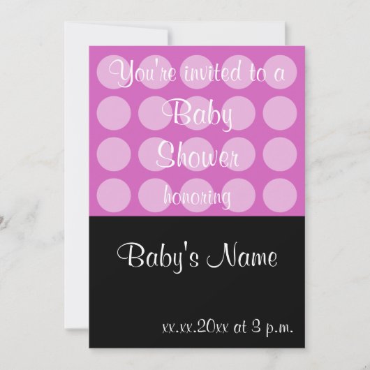 Modèle Invitation baby shower - Pour Femme (Devant)