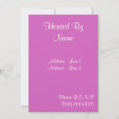 Modèle Invitation baby shower - Pour Femme (Dos)