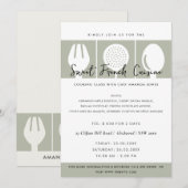 MODÈLE INVITATION DE CLASSE COOKERY DE LA FORCE DE (Devant / Derrière)