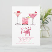 Modèle Invitation Dîner De Nuit Fille (Debout devant)