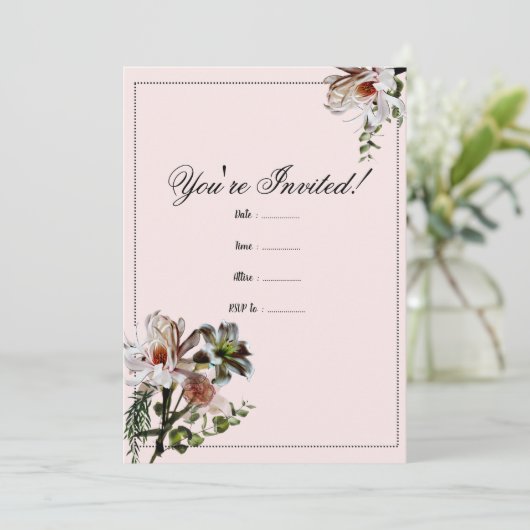 Modèle Invitation floral moderne (Debout devant)