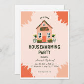 Modèle Invitation, Orange Invitation (Devant / Derrière)