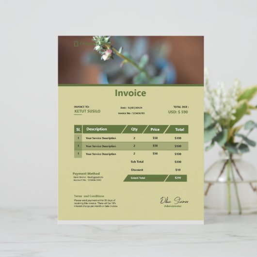 Modèle invoice multipurpose (Debout devant)