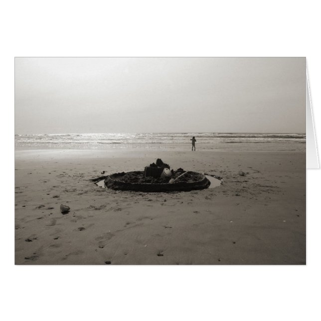 Modèle isolé de message de pâté de sable (Devant horizontal)