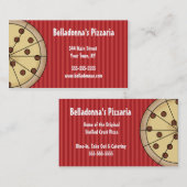 Modèle italien de carte de visite de Pizzaria de (Devant / Derrière)