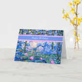 Modèle Joyeux Anniversaire, Nymphéas (Fleur jaune)