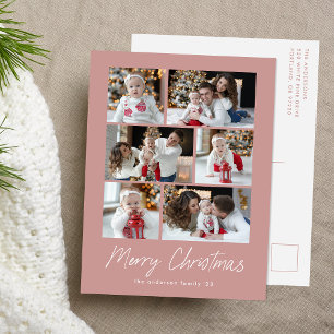 Modèle Joyeux Noël écriture Dusty Rose 6 Photo Col