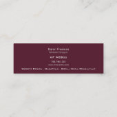 Modèle maigre de carte de profil de jungle de (Dos)