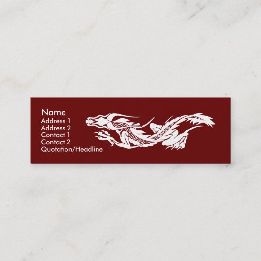 Modèle maigre de carte de profil - dragon (Devant)