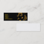 Modèle maigre de carte de profil - notes d'or (Devant / Derrière)