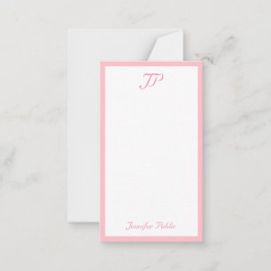 Modèle manuscrit à la mode Monogram Blush Pink