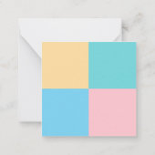 Modèle manuscrit moderne rose jaune bleu vert (Dos)