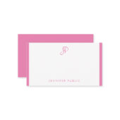 Modèle manuscrit Monogramme Moderne Simple (Devant/Arrière en situation)