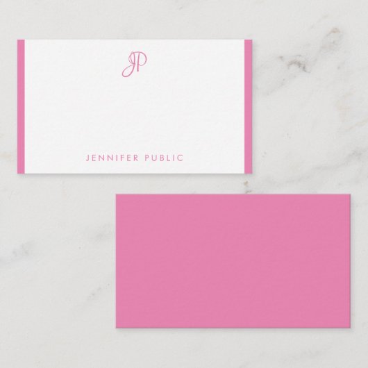 Modèle manuscrit Monogramme Moderne Simple (Devant / Derrière)