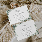 Modèle Mariage de carte RSVP vert