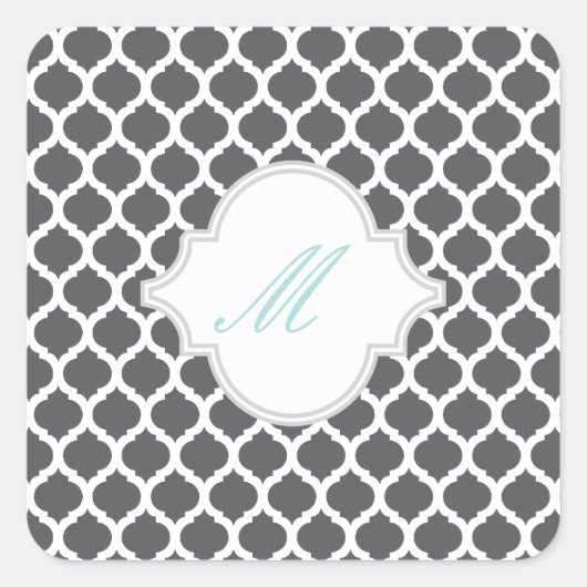 Modèle marocain gris avec Stickers Monogramme (Devant)