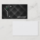 Modèle Martini de cartes de visite de barman (Devant / Derrière)