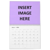 Modèle mensuel de calendrier imprimé par coutume (Mar 2026)