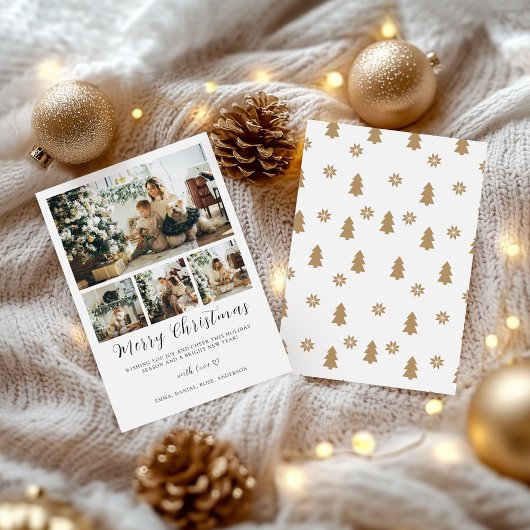 Modèle minimaliste de la carte de Noël photo